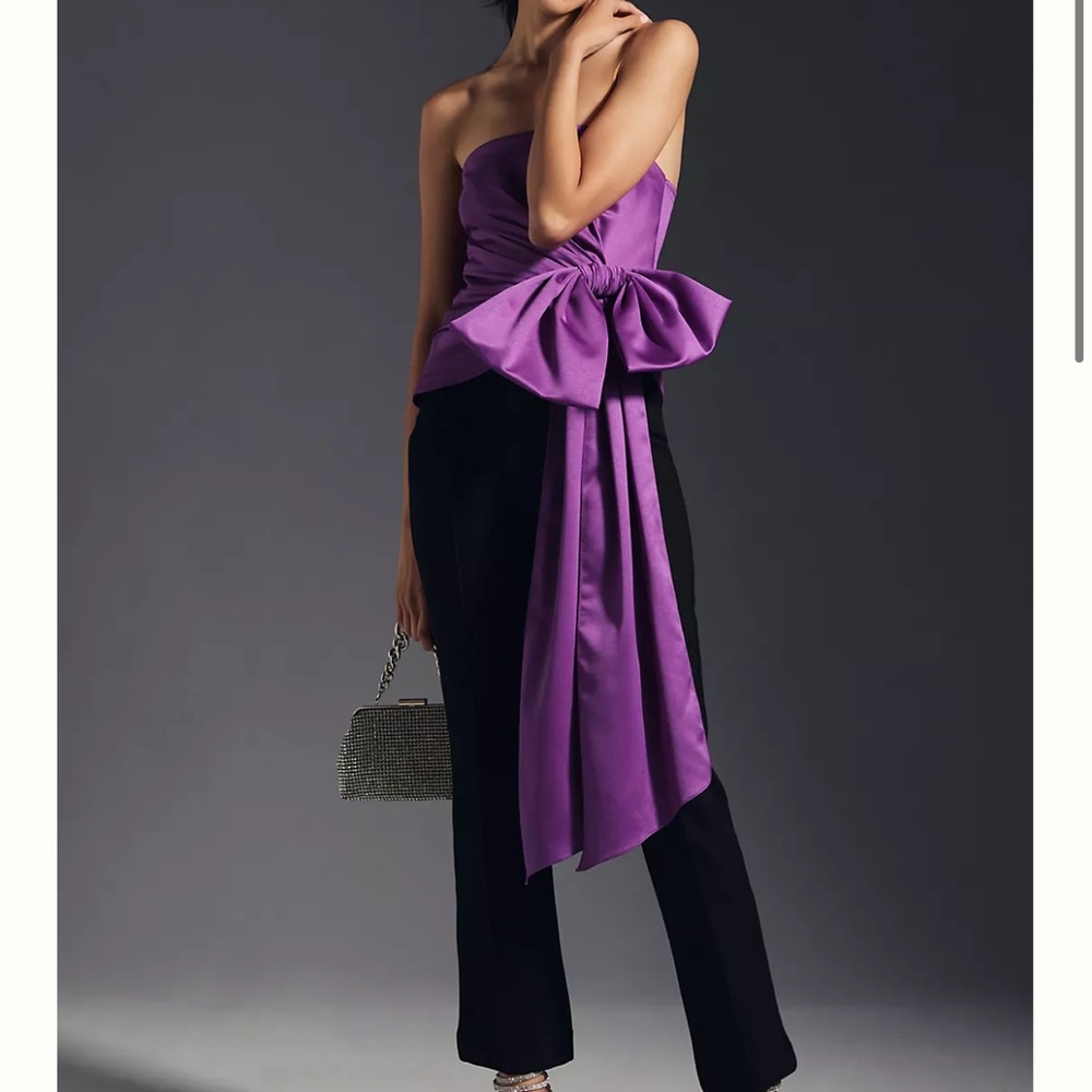 Anthropologie ATSU STRAPLESS BOW TOP, WORN ONCE
